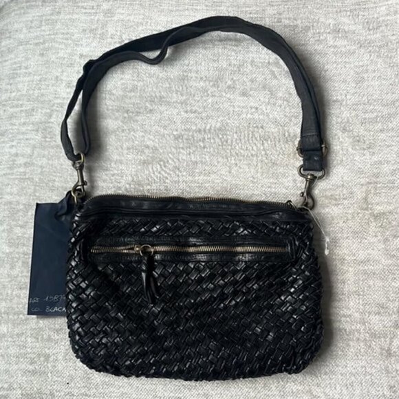 Langellotti Black Woven Leather Purse NEW! - Picture 5 of 9